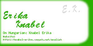 erika knabel business card